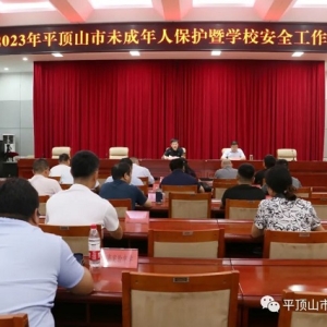 2023年平顶山市未成年人保护暨学校安全工作会议召开