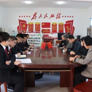河南省淮滨县法院与顺河街道下元社区党支部共同开展主题党日活动