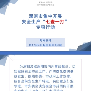 一图速览｜漯河“七查一打”专项行动怎么干？