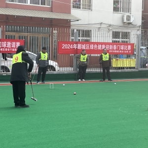 漯河市郾城区举办“绿色健康迎新年”老年门球赛