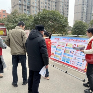 漯河市郾城区淞江街道妇联开展“三八维权周”普法宣传活动