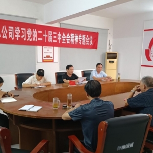 漯河市舞阳物资总公司深入学习贯彻党的二十届三中全会精神