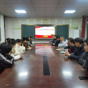 漯河市源汇区大刘镇初级中学，开展12 月主题党日活动